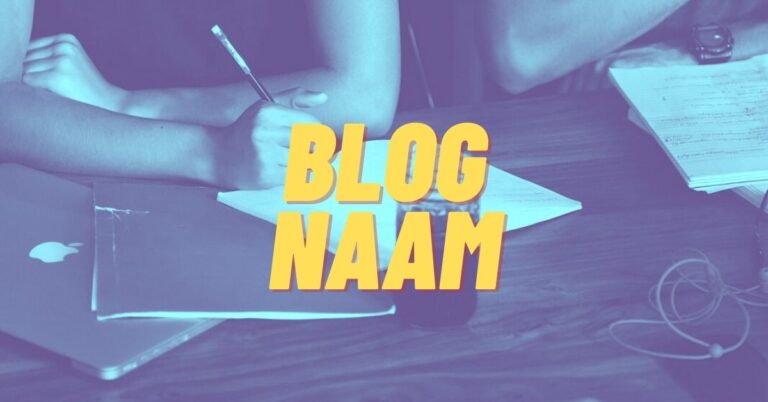 Blognaam bedenken