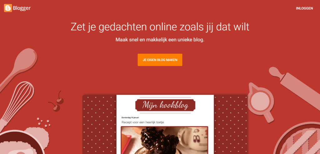 Gratis blog maken bij Blogger
