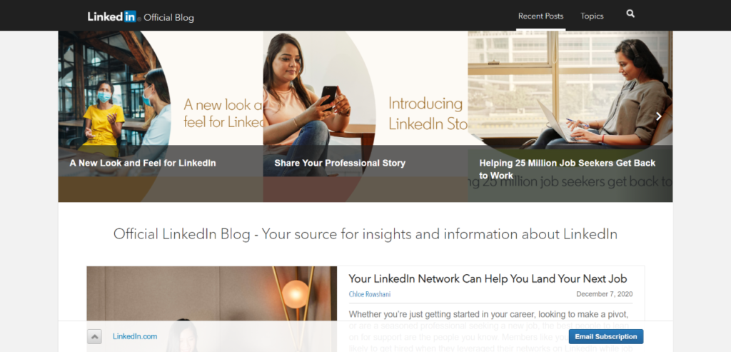 Gratis blog maken bij LinkedIn