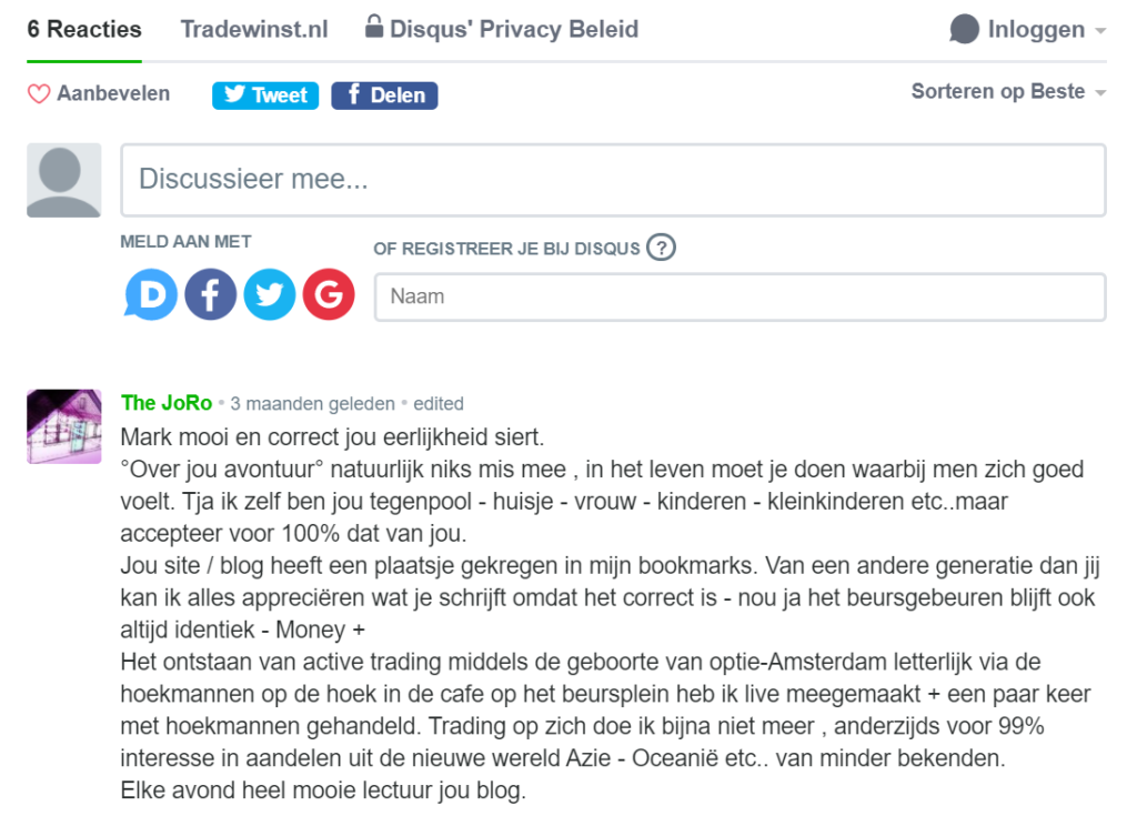 Wat is bloggen zonder reacties?